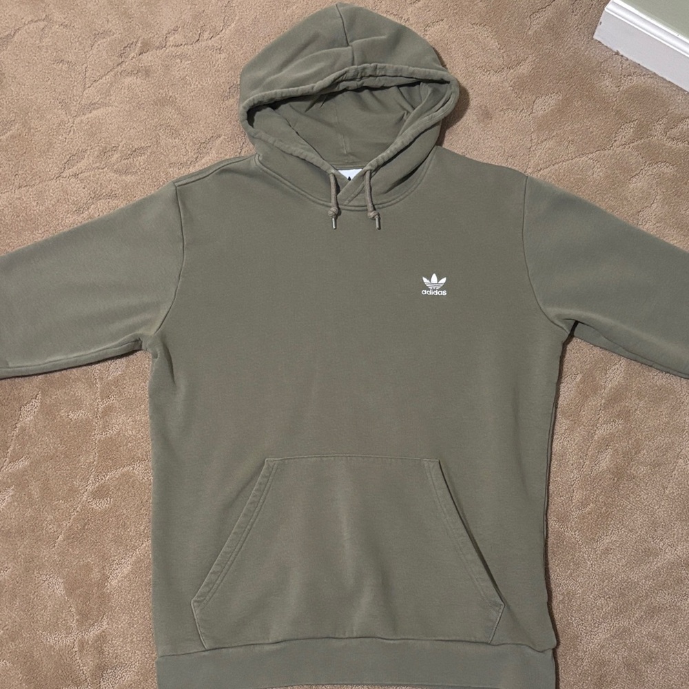 Adidas Men's Green Hoodie